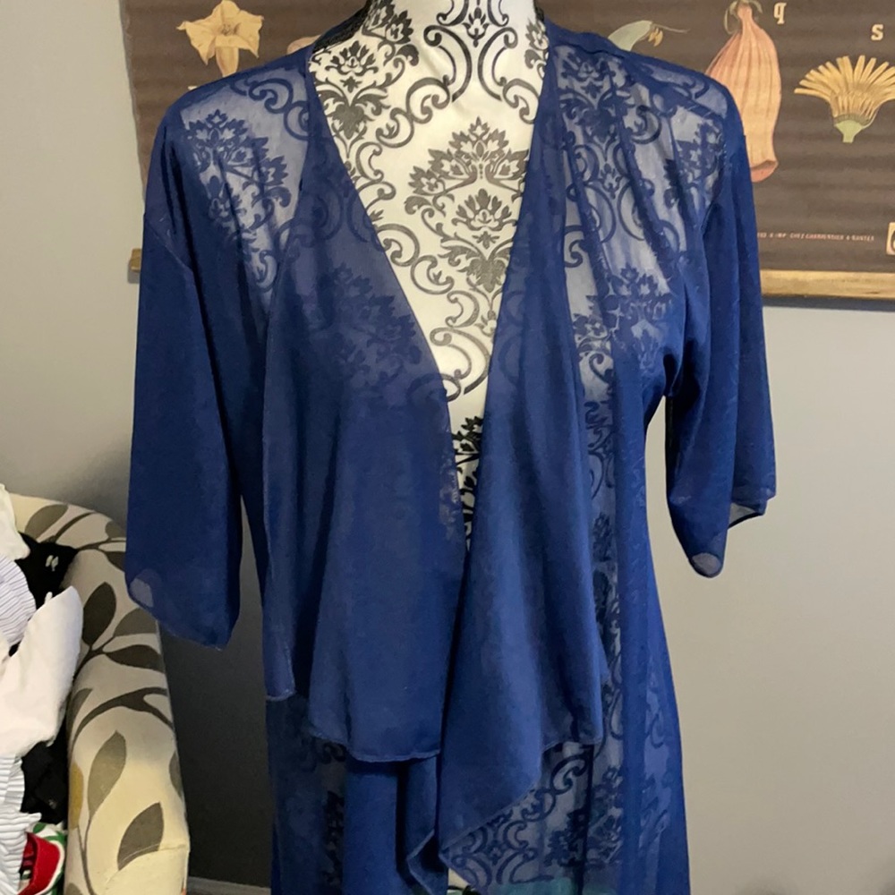 LulaRoe Monroe Fringed Kimono Cardigan Small